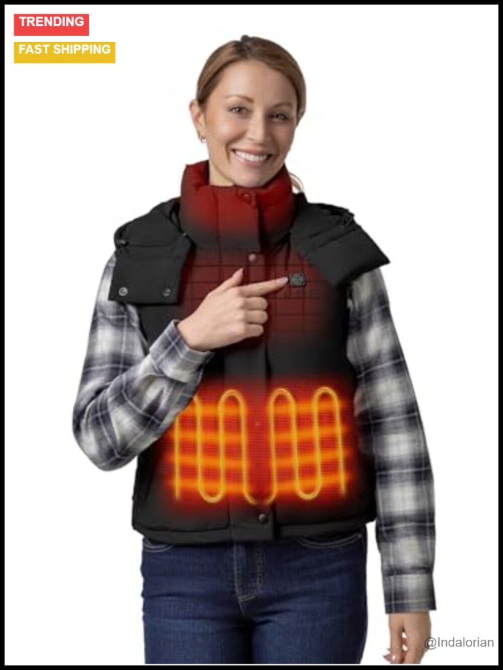 800-Fill Down Heated Vest with USB-C Rechargeable Battery